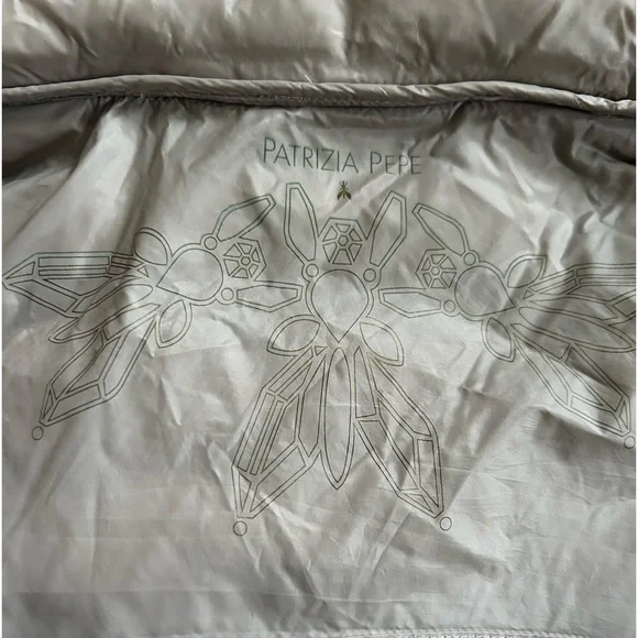 Patrizia Pepe Jacket Woman Beige Tan Detachable Hood Puffer Faux Fur Sz XS or 42 - Picture 9 of 10